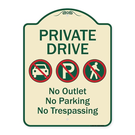 Designer Series-Private Drive No Outlet No Parking And No Trespassing